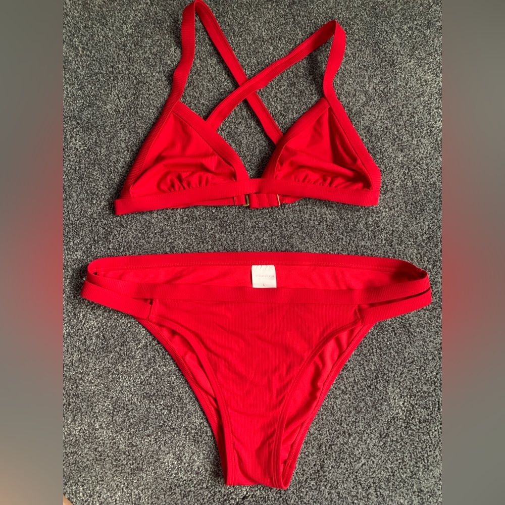 Xhilaration swimsuit size medium in bright red